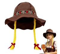 ycezw Cappello Tedesco Per Donne Copricapo Oktoberfest Morbido Con | Cappello Da Festival Della Birra Per Donne Spettacolo Di Danza Su Palco E Evento Di Celebrazione