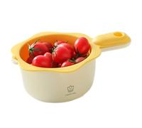 ycezw Cesto portabiancheria per verdure, ciotola per lavastoviglie di frutta | Ciotola per Setaccio a doppio strato Colino per Frutta - Filtri e scolapasta con manico, vassoio per verdure per il