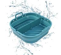 ycezw Cesto rettangolare resistente al calore, fodera friggitrice pieghevole, Teglia e piastre per friggitrice ad aria antiaderente - Fodera e fodere per friggitrice ad aria sicura e pieghevole