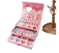 ycezw - Cofanetto per trucco per ragazza, set di trucchi, giocattoli per il trucco lavabile per compleanno, scuola, classe teatrale, laboratorio creativo scena