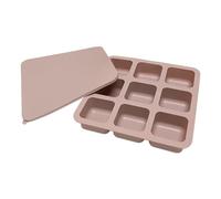 ycezw Contenitori per cubetti di ghiaccio per congelatore con coperchio,Vassoio per ghiaccio,Stampi per congelatore per zuppa in silicone a 9 griglie con cubetti di congelatore del coperchio - Stampo