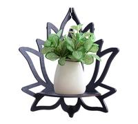 ycezw Corner Floating Shelves - Multipurpose Shelves, Wall Mounted Crystal Display Floating Shelf - Wall Decoration, lotuss Shape Retro Style Corner Organizer for Living Room Bedroom