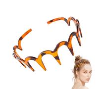 ycezw Fasce alla moda, fasce per capelli da donna | Cerchietto con pettine a forma di Z per donna - Cerchietto con pettine ondulato, per lavare il viso, fascia antiscivolo con anello per