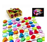 ycezw Giochi Piscina Diamanti - Scrigno Tesoro Sottomarino Colorato, Avventura Pirata | Cristalli Realistici per attività Acquatiche, Allenamento Nuoto Bambini, Divertente Idea Regalo Estiva