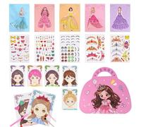 ycezw Gioco di trucco per principesse, kit artistico per principesse,Giocattoli fantasy principesse | Gioco di trucco creativo per cosmetici, giocattoli educativi di fantasia per principesse