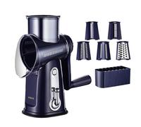ycezw Grattugia rotante, trituratore per formaggio a manovella,Tagliaverdure Grinder per formaggio a manovella con manico | Grattugia per formaggio portatile efficace e sicura con manico per carote e