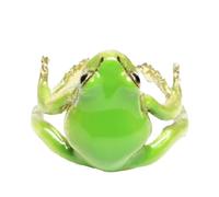 ycezw Graziosi anelli - gioielli, anello in resina verde | Strano anello in resina verde, strani gioielli in resina verde, anello di rana regolabile, rana aperta, delicato, Siehe Beschreibung, Vedi