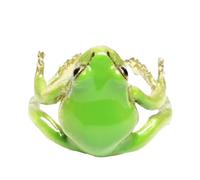 ycezw Graziosi anelli - gioielli, anello in resina verde | Strano anello in resina verde, strani gioielli in resina verde, anello di rana regolabile, rana aperta, delicato, Siehe Beschreibung, Vedi
