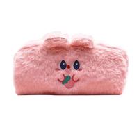 ycezw Organizer per penne forma di orsetto dei cartoni animati, grazioso astuccio per matite forma di orsetto di peluche, borsa per trucchi in stile cartone animato, astuccio per cancelleria e