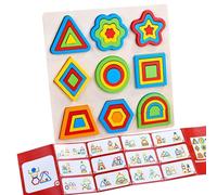 ycezw Puzzle per bambini, giocattoli educativi a stelo con motivo a forma colorata - giochi di geometrici per l'apprendimento dello sviluppo scuola materna bambini ragazze becco