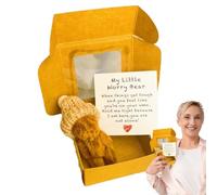 ycezw s Miniatures - Peluche in scatola | Animale in peluche fatto a mano con tasca per carte per bambini, regalo di Natale, festa della mamma, San