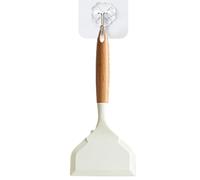 ycezw Spatola girevole in silicone, Spatola da cucina sottile lavabile in lavastoviglie e resistente al calore | Spatola antigraffio con manico in legno per uova fritte pizza torta di carne e bistecca