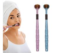 ycezw Spazzolino da denti a setola, spazzolino da denti per teste | 2 spazzolini da denti manuali - Spazzolino da denti portatile da 7,48 pollici, spazzolino da denti per adulti