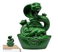 ycezw Statua cinese 'anno del serpente, statua di serpente in legno | Figura di serpente di Capodanno cinese,Figure di serpente da tavolo fortunato per soggiorno, spazio di lavoro, auto,