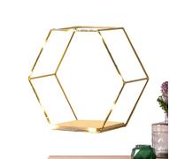 ycezw Unità portaoggetti geometrica, espositore a d'ape, modulare, elegante organizer esagonale da parete con luci, espositore geometrico a d'ape per casa, soggiorno, cucina