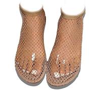 YChao Scarpe in Rete Scarpe Ballerine Eleganti da Donna Scarpe a Rete Elastiche Glitterate Ballerine in Rete con Gemme Lucide Elasticizzate Scarpe Eleganti Lucide,d'oro,US7/EU38