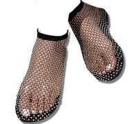 YChao Scarpe in Rete Scarpe Ballerine Eleganti da Donna Scarpe a Rete Elastiche Glitterate Ballerine in Rete con Gemme Lucide Elasticizzate Scarpe Eleganti Lucide,Nero,US7.5/EU39