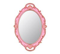 YCHMIR Piccolo specchio da parete vintage da appendere, 36,8 x 25,4 cm, ovale rosa