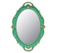 YCHMIR Specchio da parete vintage, piccolo, 36,8 x 25,4 cm, ovale verde