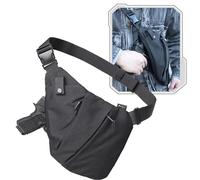 YChoolco Borsa Tattica a Tracolla per Il Trasporto Nascosto della Pistola Borsa a Tracolla da Uomo Custodie per Il Trasporto Nascosto di Pistole Borse antifurto edc(Right Black)