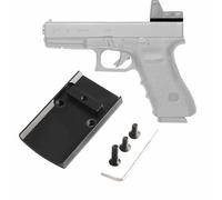 YChoolco Supporto Base for Piastra mirino Reflex, Adattatore for Piastra Base Compatibile con Pistola Glock G17/19/22/23/26/27/34, Piastra Base for mirino a Punto Rosso