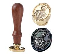 Ychostamp Timbro per ceralacca, motivo scheletro, per Halloween, con testa di sigillo per sposo e teschio, con rosa, per biglietti di invito a nozze di Halloween, buste, decorazione regalo