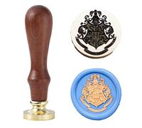 Ychostamp Timbro rotondo per ceralacca, timbro rotondo per ceralacca, 3,5 cm, con stemma della scuola di stregoneria e magia, per inviti a feste, lettere, artigianato fai da te