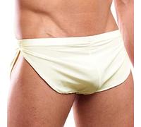 YCHSXAIZ Pantaloncini da Boxe Casual esotici da Uomo a Vita Bassa Color Bianco Solido Size L