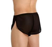 YCHSXAIZ Pantaloncini da Boxe Casual esotici da Uomo a Vita Bassa Color Nero Size M