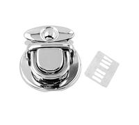 YCHUCH 1 Set Ferro Tuck Chiusura Chiusura Chiusure Borsa Pollice Lock 33x25x30mm Per Borsa In Pelle Hangbag Caso Chiusura Portafogli Fibbia Chiusure, Argento, One Size