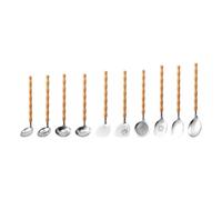 YCHUCH 10Pcs In Acciaio Inox Utensili Da Cucina Set Con Manico In Legno Naturale Strumento di Cottura Professionale Per Cuoco Domestico Pentole In Acciaio Inox