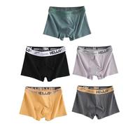 YCHUCH 5 boxer da uomo, rinfrescanti, traspiranti, in cotone traspirante, Cinque colori combinati, XL
