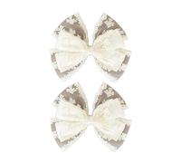 YCHUCH Accessori per capelli, 1 pz/1 paio tinta unita nastro fiocco clip per capelli dolce donna forcina per ragazza lungo bowknot fermagli per capelli trecce clip