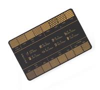 YCHUCH Accuracy Grinders Card Coffees Grinds Size Reference Tool Guida alla misurazione per viaggi in campeggio e precisione Brewing Portables Coffees Grinds Guide