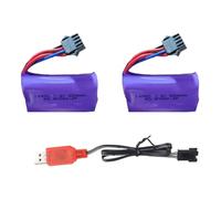 YCHUCH Batteria da 7,4 V ad alta efficienza 600 mAh Cavo di ricarica USB Incluso Supporto Multiplo Dispositivi L Batteria Ricaricabile