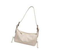 YCHUCH Borsa da donna in pelle PU ascellare borsa alla moda retrò ascella shopping incontri tinta unita borsa da donna borsa da donna borsa ascella moda, bianco, One Size