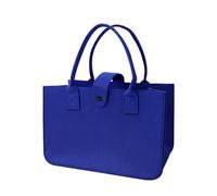 YCHUCH Borsa del cliente di grande capacità dei sacchetti della spesa del feltro con il trasporto comodo della maniglia per i generi alimentari ed i bisogni di stoccaggio, Blu zaffiro, One Size