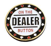 YCHUCH Bottone Rotondo Dealers Dischi Bottoni Moneta Collezionabile Chip Coin Cards Guard Protector Metal Coin