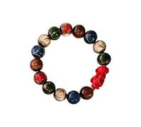 YCHUCH Braccialetto con perline di vetro alla moda che attira la ricchezza della mano stringa fatta a mano gioielli regalo per amici e familiari braccialetto alla moda, 12mm, come descritto