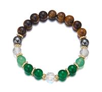 YCHUCH Braccialetto in pietra naturale con disegni geometrici, perline artigianali accessorio per aggiungere eleganza a qualsiasi abbigliamento o occasione braccialetto di perline in pietra naturale