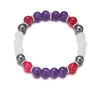 YCHUCH Braccialetto in pietra naturale con disegni geometrici, perline artigianali accessorio per aggiungere eleganza a qualsiasi abbigliamento o occasione braccialetto di perline in pietra naturale