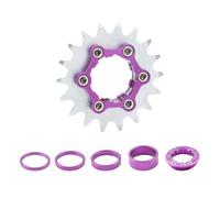 YCHUCH Cassette a velocità singola con distanziatori e anelli di sicurezza, 16T, 18T, ingranaggi singola, kit di conversione per più ruote di velocità