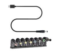 YCHUCH Cavo convertitore da USB a DC5521, 5,5 x 2,1 mm, lunghezza 1 m, include 8 connettori per elettrodomestici e dispositivi elettronici portatili, convertitore di alimentazione di tipo C