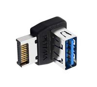 YCHUCH Connettore per pannello frontale USB 3.1 tipo E USB 3.1 a pannello adattatore, connettore sterzo a 90 gradi
