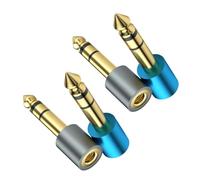 YCHUCH Convertitore da 3,5 mm femmina a maschio da 1/4 di pollice placcato oro per videocamere registratori strumenti adattatore chitarra professionale