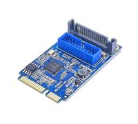 YCHUCH Espandere le funzionalità del PC PCIe a USB 19Pin Scheda di espansione interna PCIe a 19Pin Scheda di espansione 5000Mbps Pannello frontale USB