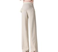 YCHUCH Pantaloni elasticizzati per la gravidanza con supporto per la pancia in morbido tessuto traspirante a gamba larga pantaloni per maternità usura stagione elastico in vita pantaloni premaman