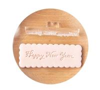 YCHUCH Stampi per fondente in acrilico per Capodanno, adatti per riunioni di famiglia, feste di compleanno e lezioni di pasticceria, decorazione facile per torte