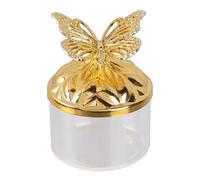 YCHUCH Vassoio per dolci in plastica pronto per matrimoni con ornamenti a farfalla 3D e scomparti a strati, barattolo di plastica resistente per caramelle per la casa