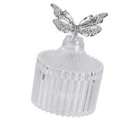 YCHUCH Vassoio per dolci in plastica pronto per matrimoni con ornamenti a farfalla 3D e scomparti a strati, barattolo di plastica resistente per caramelle per la casa